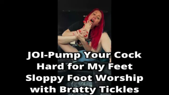 Pump Your Cock For My Feet - JOI & Self Foot Worship Bratty Tickles MP4.webp