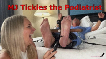 MJ Tickles the Podiatrist - Hot Blonde Marilyn Jensen Gets Tickling Revenge With Tickling Torment on Bound Male Foot Tic.webp