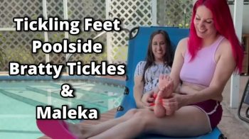 Tickling Feet Poolside - Bratty Tickles & Maleka Outside Foot Tickling.webp