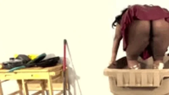 stomping - Giantess MXDominion finds Teenie on Floor and Stomps it to Oblivion in her giant trash Can 4k smaller, female.webp