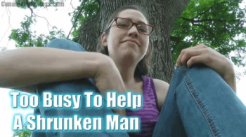 Nerdy Girl Is Too Busy To Help A Shrunken Man - HD 1080p Version.webp