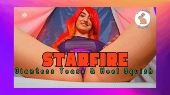 Starfire Giantess Tease and Heel Squish.webp