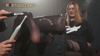 Brittany - Sexy Secretary Nylon Foot Tickling in Stocks (UHD 4K MP4).webp