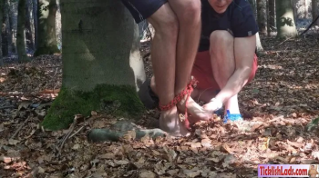 Milos Tickled In The Forest HD Part 2.webp