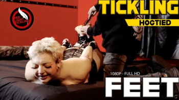Bonnie Hogtied and Tickled on the Bed! Extreme Foot Fetish Tickle Domination for Ticklish Sporty Girl, Ponytail Tied Up!.webp