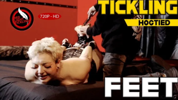 Bonnie Hogtied and Tickled on the Bed! Extreme Foot Fetish Tickle Domination for Ticklish Sporty Girl, Ponytail Tied Up!.webp