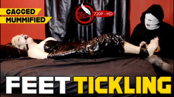 Brutal Foot Tickling Punishment – Mummified Helpless Girl with Gagball Endures Relentless Sole Tickling, Merciless Too.webp
