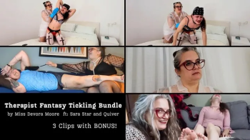 Femdom Tickling Therapy Bundle- Sadistic MILF Tickler Tickle Torments with Miss Devora Moore, Sara Star and Quiver 720p.webp