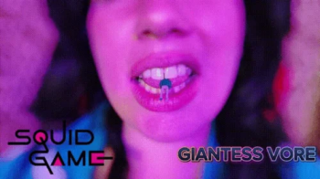 Squid Games Giantess Vore - Player #067 Devours Her Competition - Cleavage Tit Worship Swallowing Tiny Men.webp