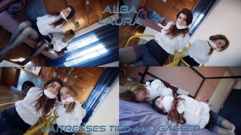 Alba & Laura Caught & Silenced- Waitresses' Tie-Up Game Goes Too Far! H265 MP4 4K ( waitress bondage, office punishment,.webp