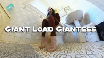 Giantess Stella & Her Giant Load- Be Miss Stella's tiny toilet slave and stare at her barefeet while she sits on the joh.webp