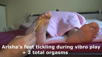 Arisha feet tickling during vibro play+ 2 total orgasm.webp