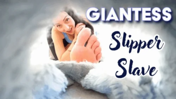 Giantess Slipper Slave - Stella Liberty makes your worship her giantess feet - 4K MP4.webp