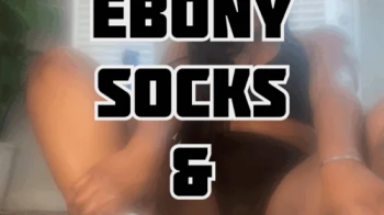 Ebony socks & stretching tease.webp