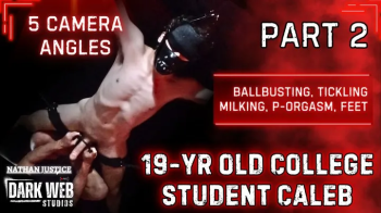 19-Year Old College Twink Caleb Gets No Mercy Tickled, Ballbusted, and Post Orgasm Milked (Part 2).webp