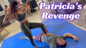 Patricia challenges Kevin to a revenge match after she lost to him in the last tournament.webp