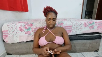 Princess Makes Ebony Slave Worship and Swallow Her Feet Until She Chokes - By Naty and Nanda - CAM FULL HD.webp