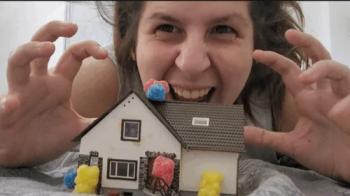 Giantess Traps and Devours Gummy Bears.webp