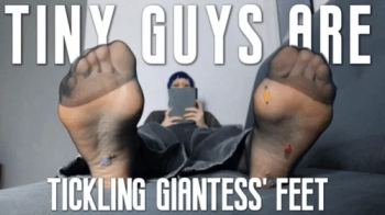 Tickling giantess' nylon feet.webp