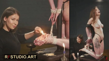 Meloxy Topless on Her Knees - Candle Play on Her Oily Soles by Patty (UHD 4K MP4).webp