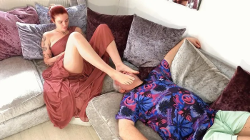 Foot Stool In Her Elegant Dress.webp