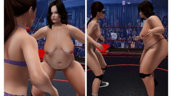 Topless female pro wrestling- Judy stands up to the bbw Mimmi FULL HD.webp