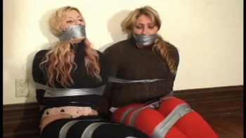 Two First Year Community College Students sock Gagged Taped Up and Gagged.webp