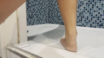 Shower POV - wet feet 2.webp