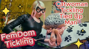 Cat Women Tickling Tied Up Man.webp