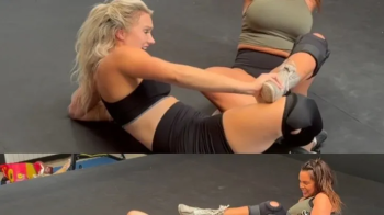 Leg domination blonde vs brunette.webp