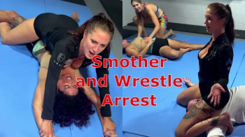 Smother and Wrestle Arrest - Sinthia Bee, Kim Chi And Autumn Bodell Police Officer Mixed Wrestling MOBILE.webp