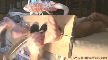 Tickled to Orgasm XIV - cock and feet view.webp