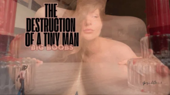 Crush of a tiny man - Giantess boobs.webp