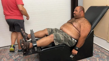 Straight Chubby Ticklee Hotcat Howls with Laughter During His Tickling Audition.webp