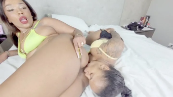 ISA CANDY DOMINATING THE DWARF AND MAKING HER SWALLOW HER BITTER, STINKY FARTS - CLIP 3.webp