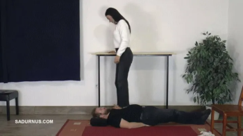 Slave under the feet of Mistress Natasha wmv Barefoot A.webp