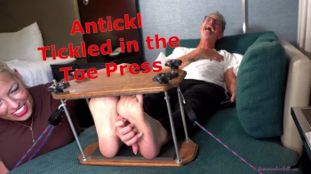 Antickl Tickled in the Toe Press - Bella Ink Female Tickling Male Foot MP4.webp