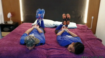 18-Year-Old Twink Boys Chaka & Phill Receive An Intense Hogtied Tickling Treatment. The Boys Are Ballgagged & Tickled By.webp