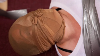 Nanny Melissa Lynn is a Tightly Bound, Massively Sockgagged & Pantyhose Hooded Babysitter! -A Storyline Video.webp