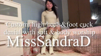 Custom- High heels & footcuck denial with spit & body worship.webp
