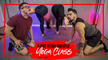 Nara and Kiffa take a yoga class while the guys worship their sweaty soles (720 EN-sub) Foot Fetish - Foot Worship - Foo.webp