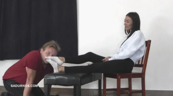 Around the feet of Mistress Natasa B Sock and Foot wmv.webp