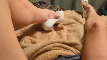 Fifi gets a new pair of shiny white platform heels for Valentine's day and lets him masturbate to them and cover them in.webp