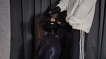 DANCE GAG COME SUCK - Sexy latexgirl in nylon gets her bondage treat 720p.webp