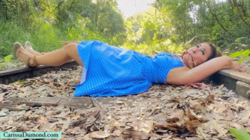 Carissa is a DID when tied to the railroad tracks--will she make it-!.webp
