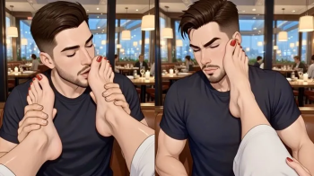 First Date Foot Worship Foot Slapping Restaurant Teaser Animation.webp
