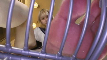 Giantess Schoolgirl Fanyu's caged tease (Tiny3DX 10).webp