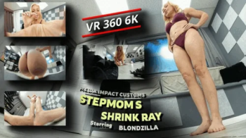 Giantess Shrinking - Unaware Stepmom Blondzilla finds stepson and Humiliates him with Feet and ass - VR 360 6k.webp