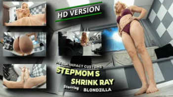 Giantess Shrinking - Unaware Stepmom Blondzilla finds stepson and Humiliates him with Feet and ass - HD.webp