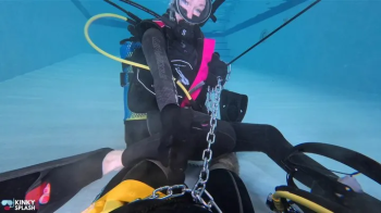 Underwater Scuba Slave Training – Dominated in Chains & Wetsuit Edging - WMV.webp
